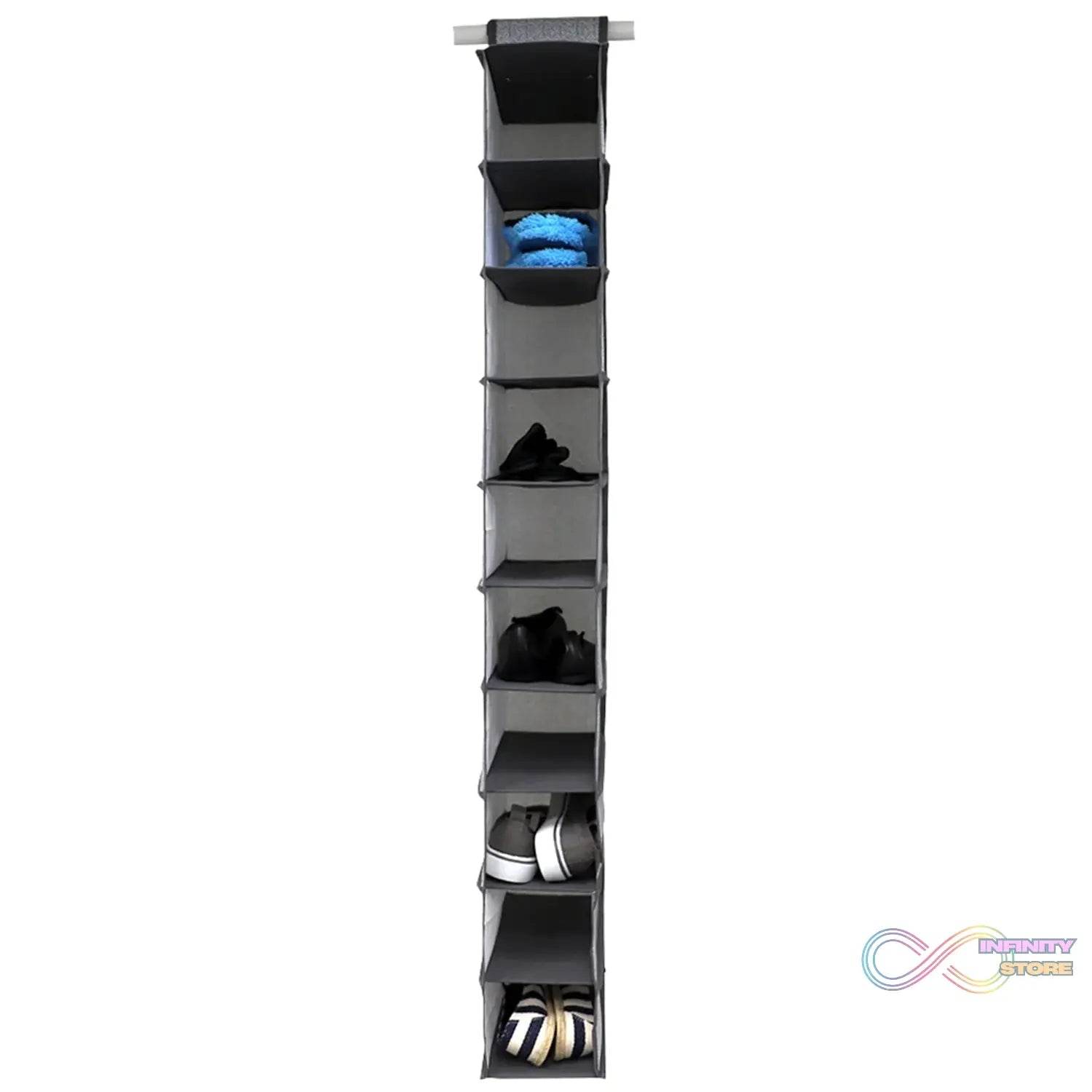 10tier Multipurpose Storage Rack, Foldable, Collapsible Fabric Wardrobe Organiser for Clothes - infinityexculsivestore.com