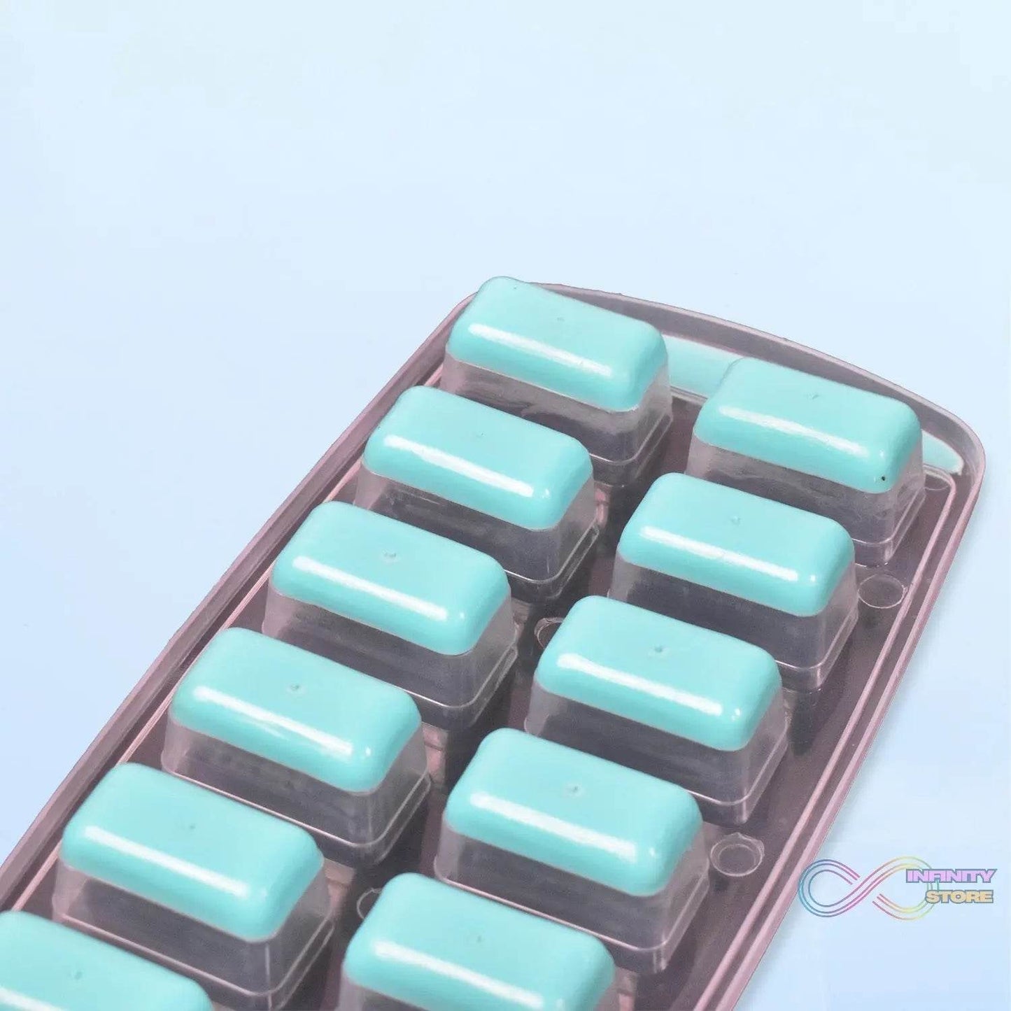 12-Grid Silicone Ice Cube Tray - Food-Grade Square Ice Maker, Easy Release Bottom - infinityexculsivestore.com