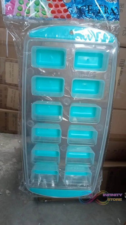 12-Grid Silicone Ice Cube Tray - Food-Grade Square Ice Maker, Easy Release Bottom - infinityexculsivestore.com