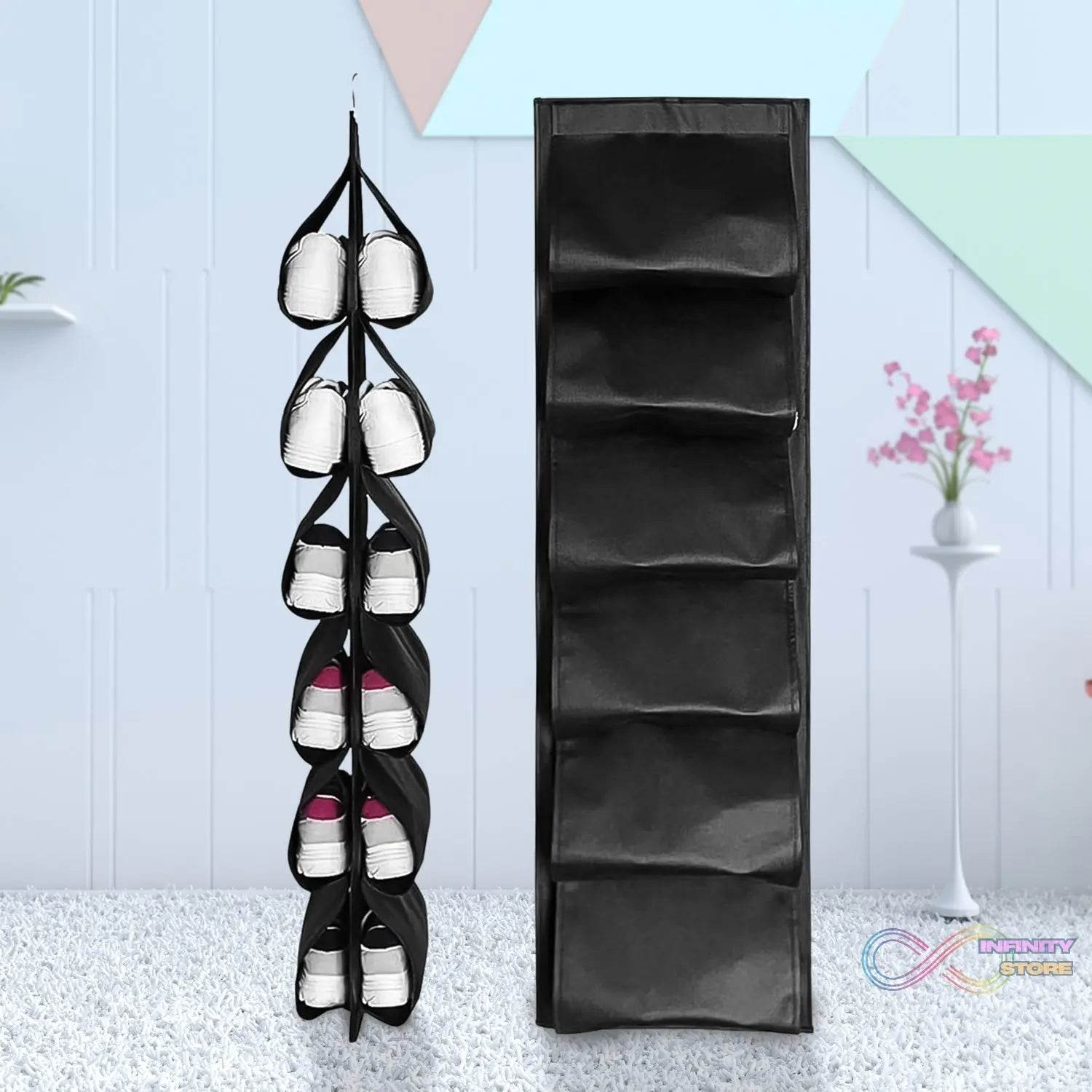 12 Grids Hanging Storage Bag (1 Pc / 12 Pocket / Mix Color) - infinityexculsivestore.com