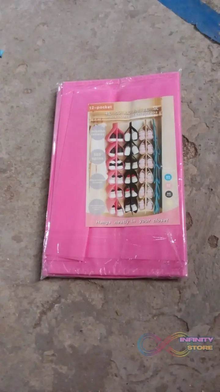 12 Grids Hanging Storage Bag (1 Pc / 12 Pocket / Mix Color) - infinityexculsivestore.com