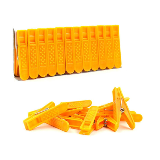 12 Pc Set Cloth Clip used in all kinds of household and official places for holding cloths and stuffs purposes. - infinityexculsivestore.com