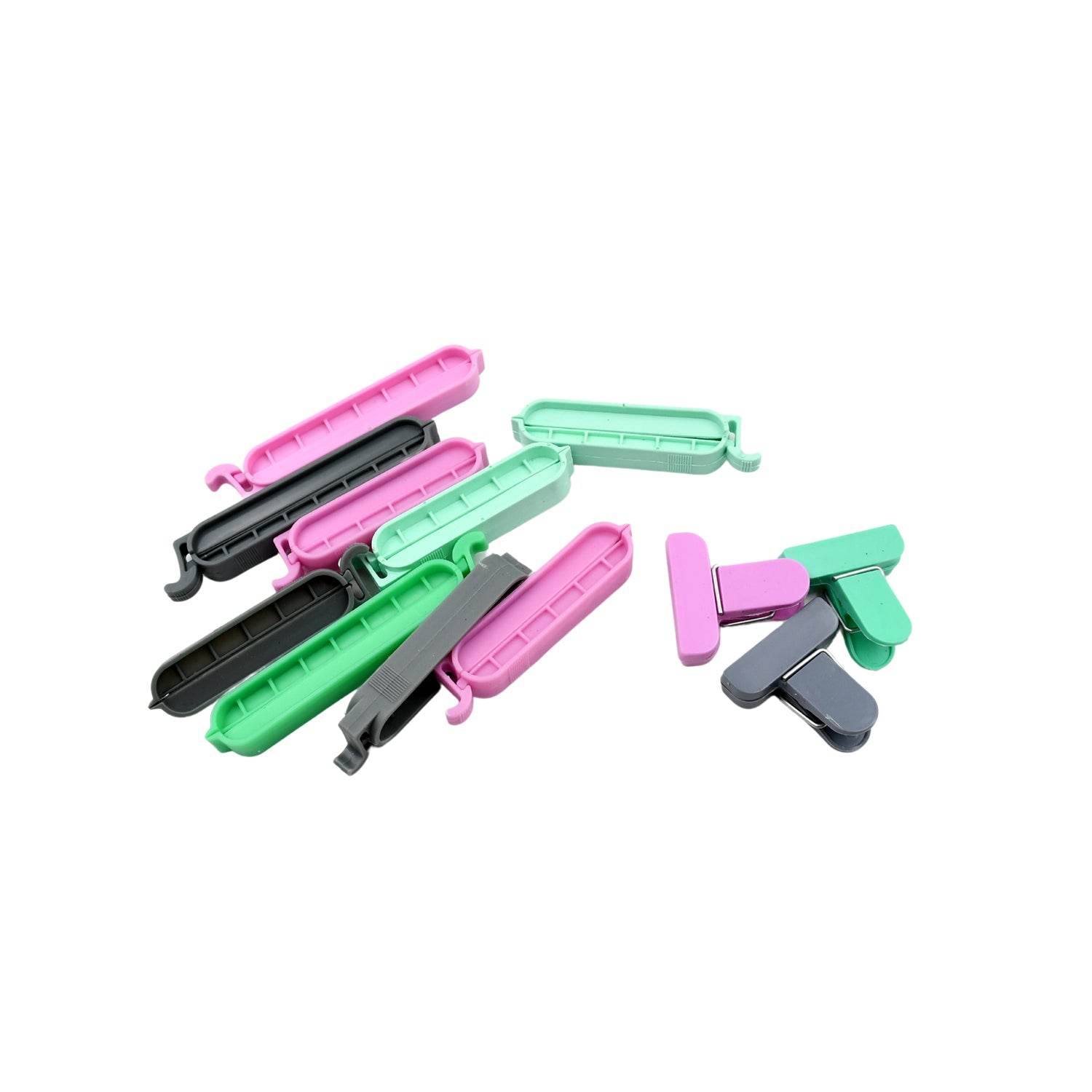 12 Pieces Food Clips, Plastic Food Bag Clips Reusable Bag Clips for Food Storage Colorful Sealing Clips for Snack, Coffee, Home, Kitchen, Travel, Camping - infinityexculsivestore.com