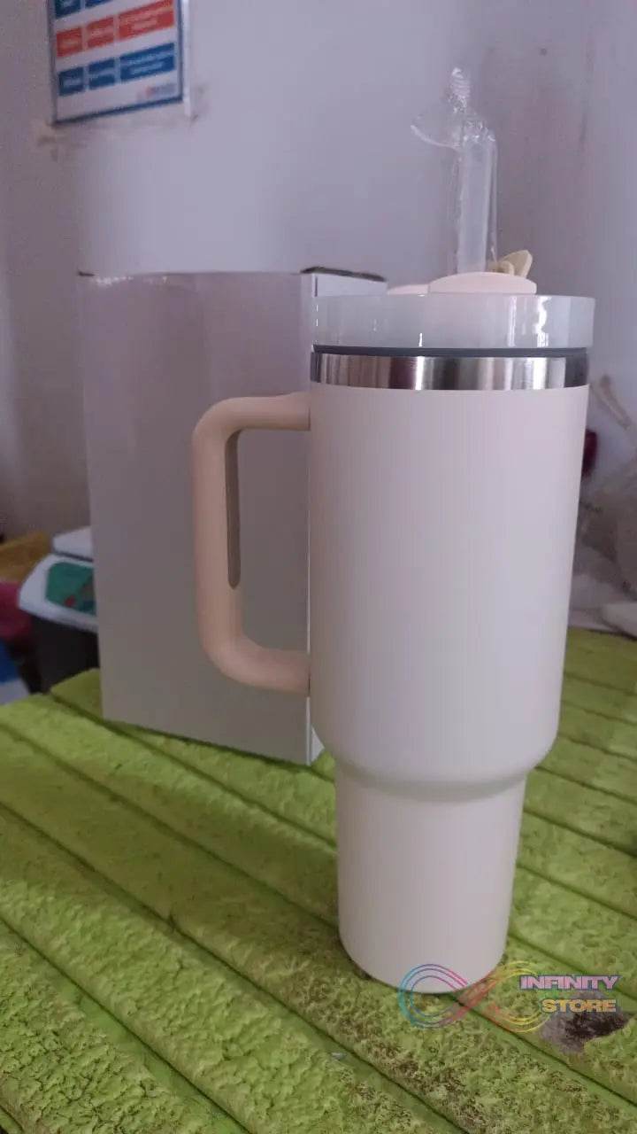 1200 ML Insulated Tumbler with Lid and Straw, Thermal Cope Beer Quencher (1200ml / 1 Pc / Mix Color) - infinityexculsivestore.com