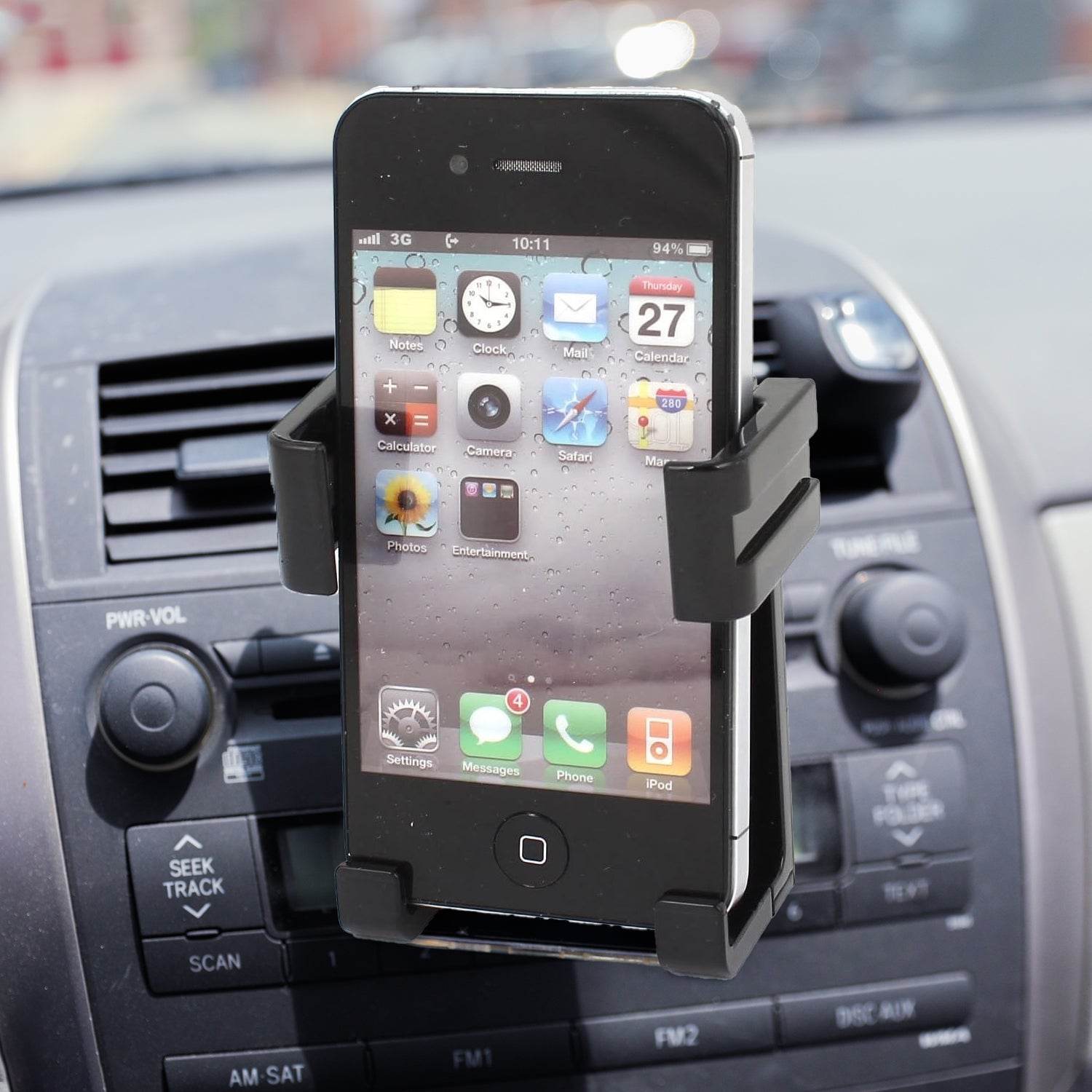 12857 Smartphone Car Phone Holder Car Air Conditioning Vent Phone Holder, Holder Stand for Mobile Phone Cellphone GPS, Dashboard Bracket for Car (1 Pc) - infinityexculsivestore.com
