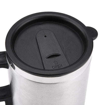 12V Car Charging Electric Kettle Mug (Silver) - infinityexculsivestore.com