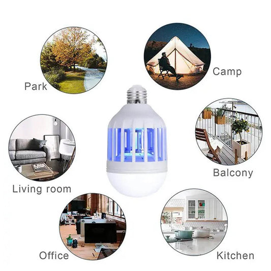 12W Mosquito Killer Lamp E27 Summer Moths Flying Insects Led Zapper Mosquito Killer Lamp Light Bulb Household - infinityexculsivestore.com
