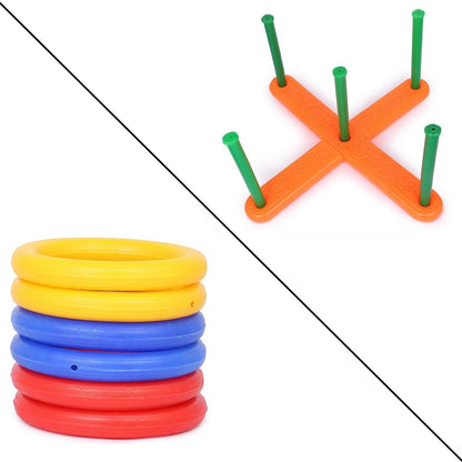 13 Pc Ring Toss Game widely used by children’s and kids for playing and enjoying purposes and all in all kinds of household and official places etc. - infinityexculsivestore.com