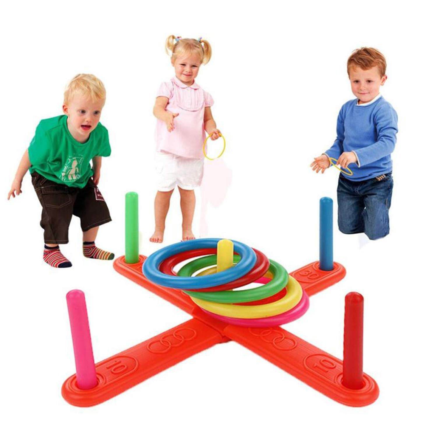 13 Pc Ring Toss Game widely used by children’s and kids for playing and enjoying purposes and all in all kinds of household and official places etc. - infinityexculsivestore.com