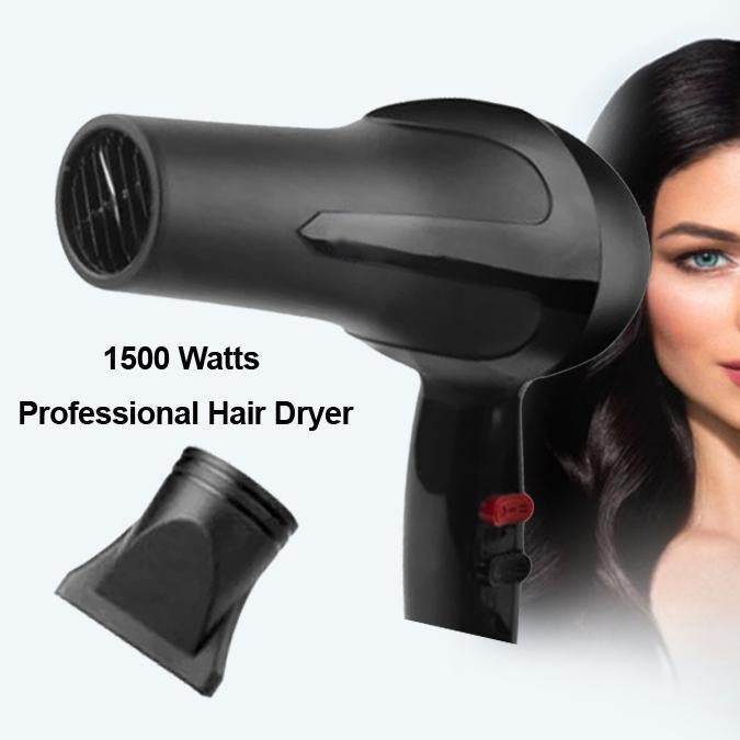1500 Watts Professional Hair Dryer 2888 (Black) - infinityexculsivestore.com