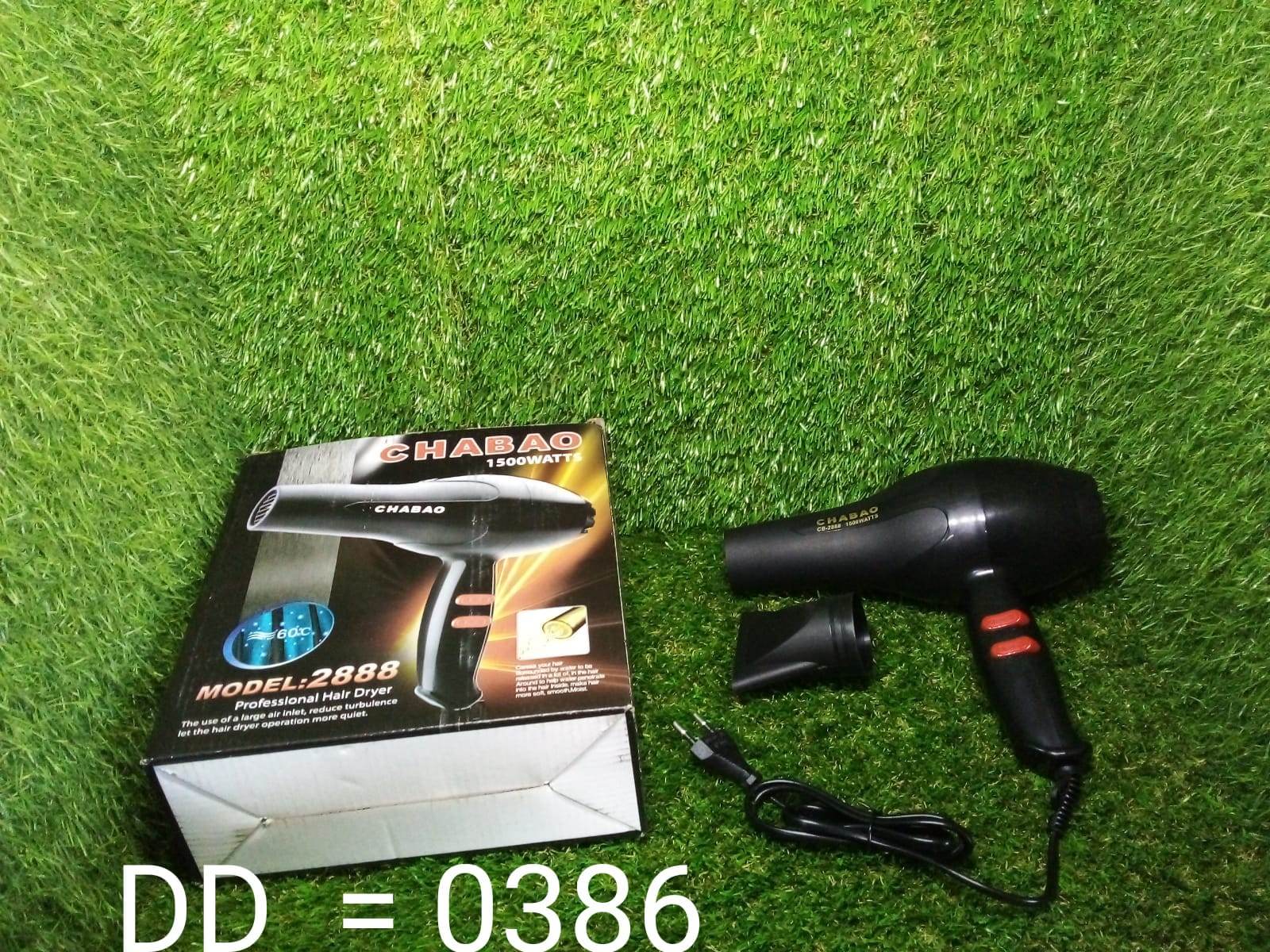 1500 Watts Professional Hair Dryer 2888 (Black) - infinityexculsivestore.com