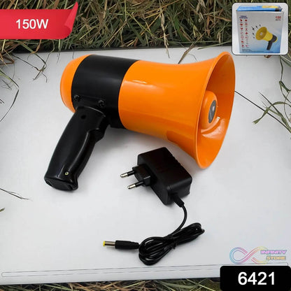 150W Bluetooth Megaphone with PA System, Music & Siren - infinityexculsivestore.com