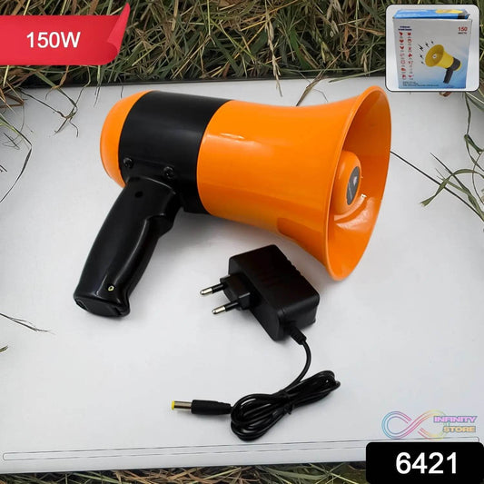 150W Bluetooth Megaphone with PA System, Music & Siren - infinityexculsivestore.com