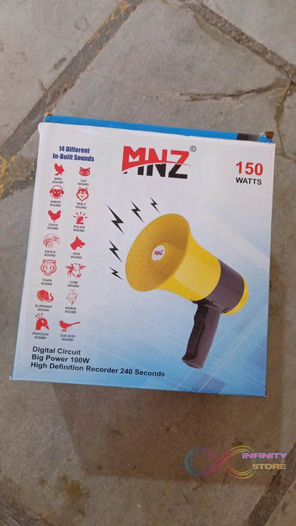 150W Bluetooth Megaphone with PA System, Music & Siren - infinityexculsivestore.com