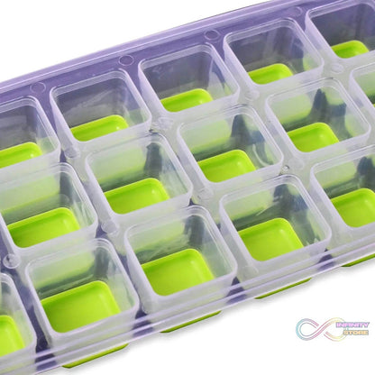 18-Cavity Pop-Up Ice Cube Tray - Flexible Silicone, Easy Release 100% BPA-Free - infinityexculsivestore.com