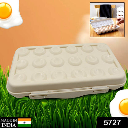 18 Grid Egg Holder Storage, Shock-Proof Egg Container with Buckle, Egg Carrier, Egg Tray, Egg Shelter, Effective Full Seal, Egg House use for Fridge, Camping, Kitchen - infinityexculsivestore.com