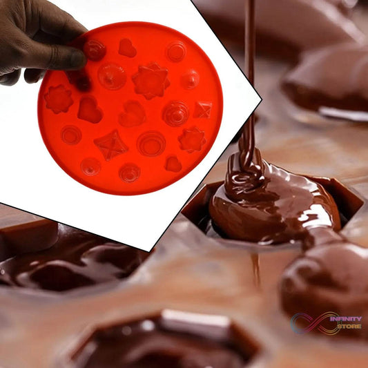 19 Cavity Mix Shape Chocolate Mould (1Pc Only) - infinityexculsivestore.com