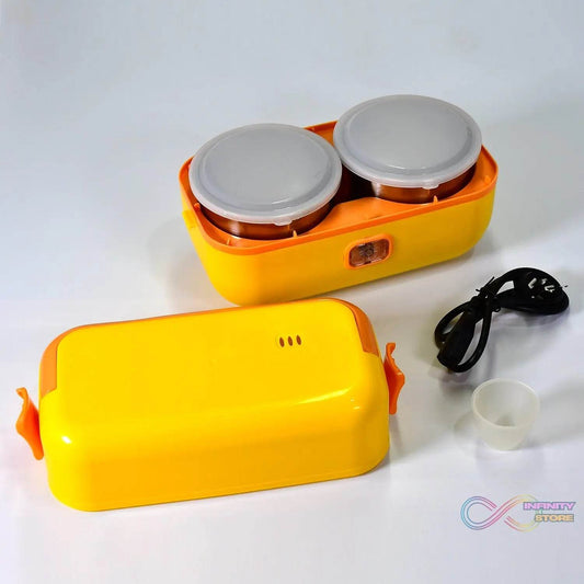 1Layer Electric Lunch Box for Office, Portable Lunch Warmer with Removable 2 Stainless Steel Container. - infinityexculsivestore.com