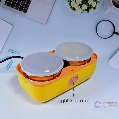 1Layer Electric Lunch Box for Office, Portable Lunch Warmer with Removable 2 Stainless Steel Container. - infinityexculsivestore.com