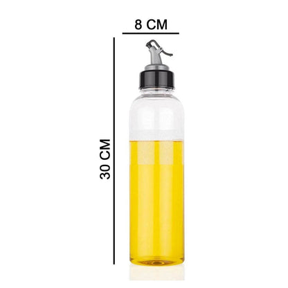 1ltr Plastic Oil Dispenser With Lid - Clear, Drip Free Spout, Controlled Use. - infinityexculsivestore.com