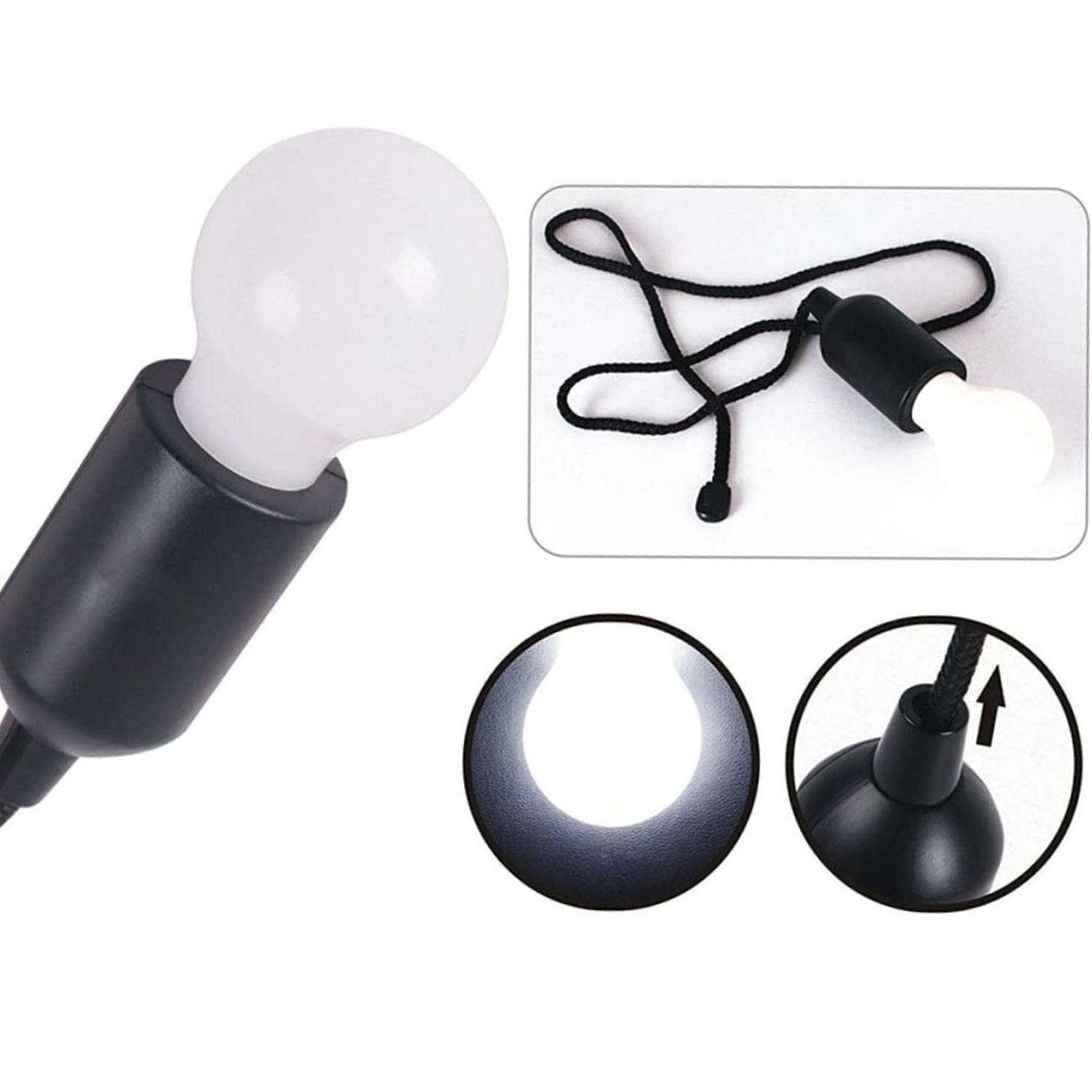 1pcs LED Bulbs Pull Cord Light LED Pull Cord Light Hanging LED Bulb Pull Wire Drawstring Light Bulb Black LED Pendant Lights - infinityexculsivestore.com