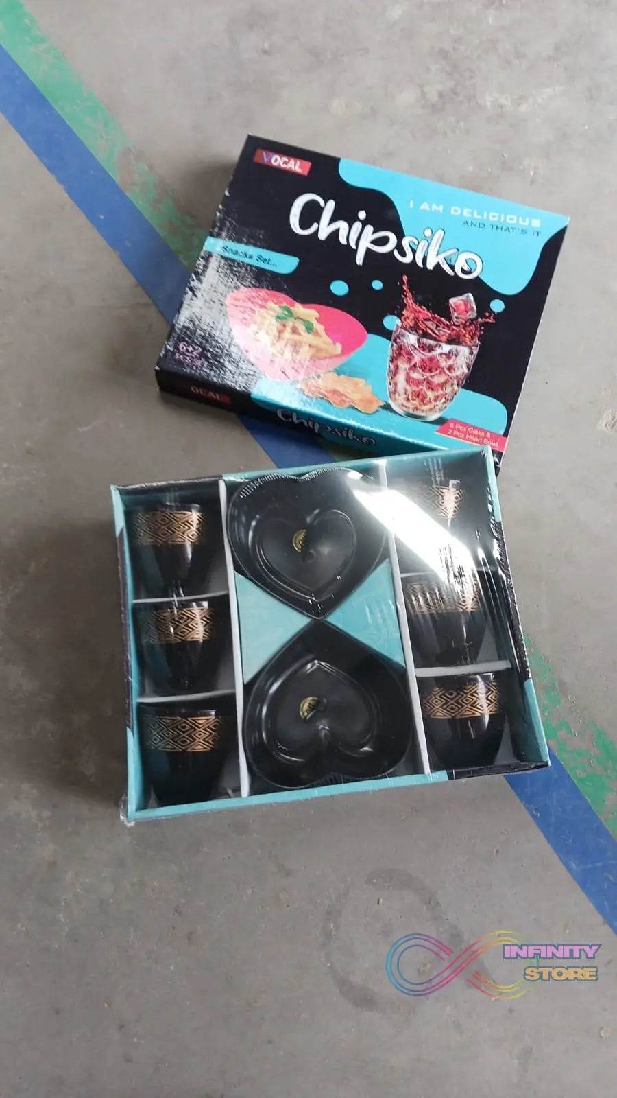 2 Bowl & 6 Glass Snake Set ( 8 Pc Set ) - infinityexculsivestore.com