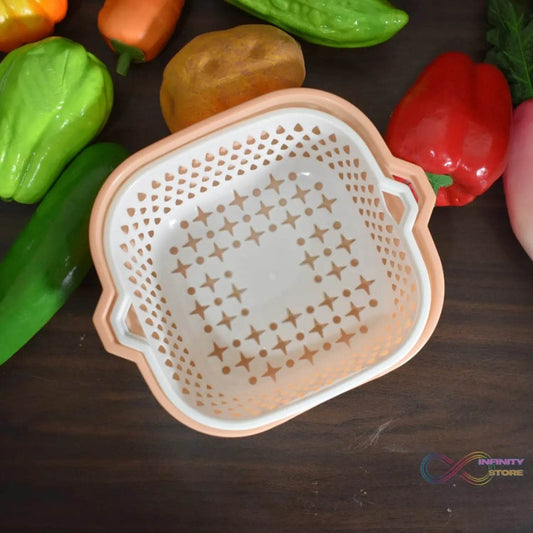 2 In 1 Basket Strainer To Rinse Various Types Of Items Like Fruits, Vegetables Etc. - infinityexculsivestore.com
