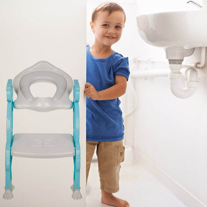 2 In 1 Potty Training Toilet Seat with Step Stool Ladder For Toddlers - infinityexculsivestore.com