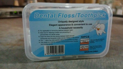 2 In 1 Tooth Picks Flosses / Sticks, Portable Toothpicks (50 Pc Set) - infinityexculsivestore.com