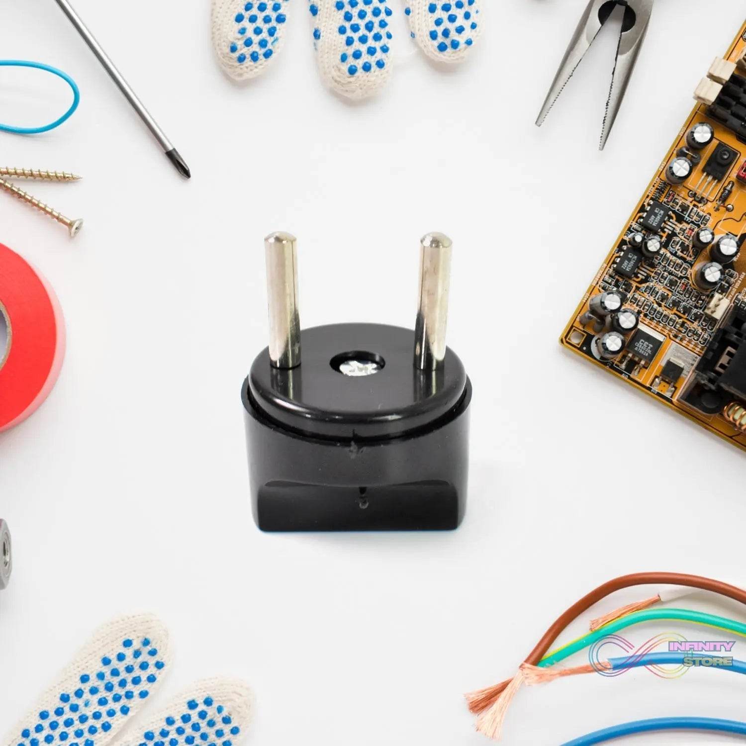 2 PIN Plug Converter, Plug Adapter (1 Pc ) - infinityexculsivestore.com