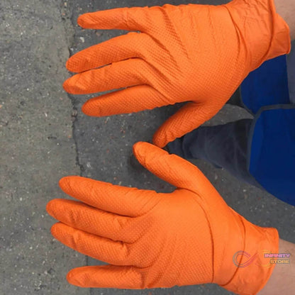 2 Pair Large Orange Gloves For Types Of Purposes Like Washing Utensils, Gardening And Cleaning Toilet Etc. - infinityexculsivestore.com