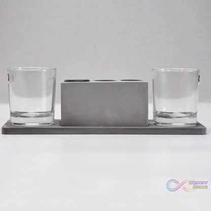 2 Wine Glasses & Marble Holder - Attractive Design for Hotels & Cafes - infinityexculsivestore.com
