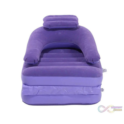 2 in 1 Air Mattress & Lounger, Portable Inflatable Mattress Air Sofa With Air Hand Pump (175×75 cm) - infinityexculsivestore.com