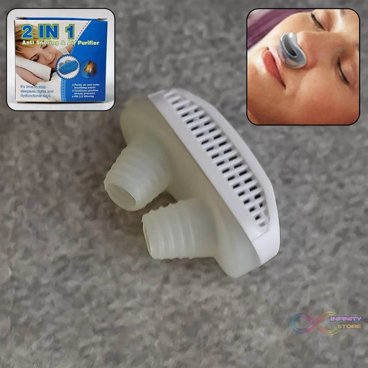 2 in 1 Anti Snoring and Air Purifier Nose Clip Anti Snoring Device (1 Pc / With Plastic Case) - infinityexculsivestore.com