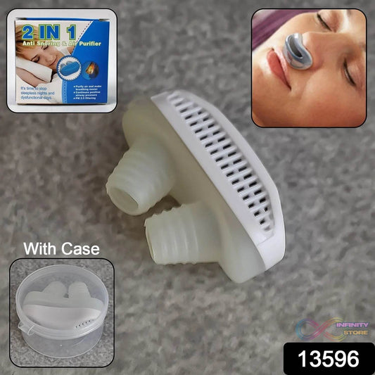 2 in 1 Anti Snoring and Air Purifier Nose Clip Anti Snoring Device (1 Pc / With Plastic Case) - infinityexculsivestore.com