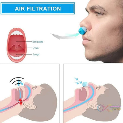 2 in 1 Anti Snoring and Air Purifier Nose Clip Anti Snoring Device (1 Pc / With Plastic Case) - infinityexculsivestore.com
