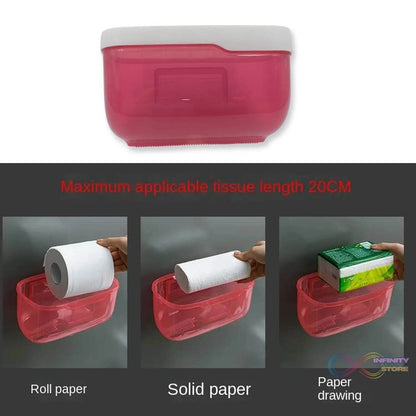 2-in-1 Bathroom Tissue Dispenser & Phone Holder (Self-Adhesive, Waterproof) - infinityexculsivestore.com