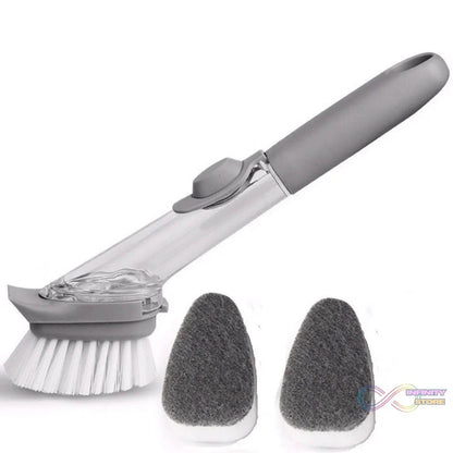 2-in-1 Dishwashing Brush, Long Handle Wash Pot Brush Washing Dish - infinityexculsivestore.com