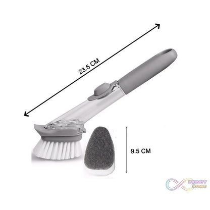 2-in-1 Dishwashing Brush, Long Handle Wash Pot Brush Washing Dish - infinityexculsivestore.com