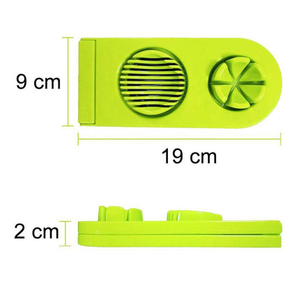 2 in 1 Double Cut Boiled Egg cutter with stainless steel wire for easy slicing of boiled eggs. - infinityexculsivestore.com