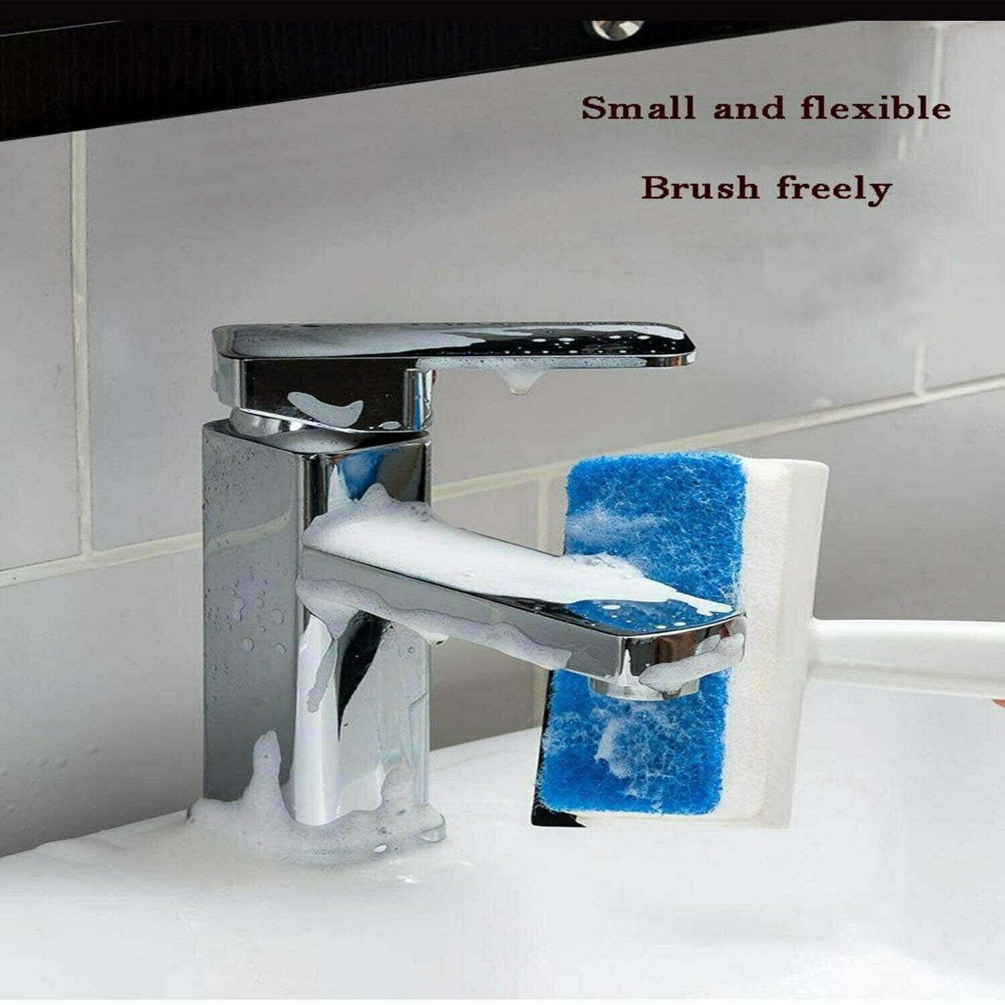 2-in-1 Glass Wiper & Cleaning Brush | Double-Sided Mirror, Tile, and Grout Cleaner for Bathroom & Windows - infinityexculsivestore.com