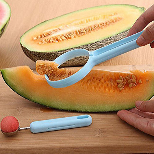 2 in 1 Kitchen Tool - Soft Fruit Peeler and Baller - Avocado, Papaya, Watermelon, Honey Dew - Kitchen Gadget Tool (1 Pc) - infinityexculsivestore.com