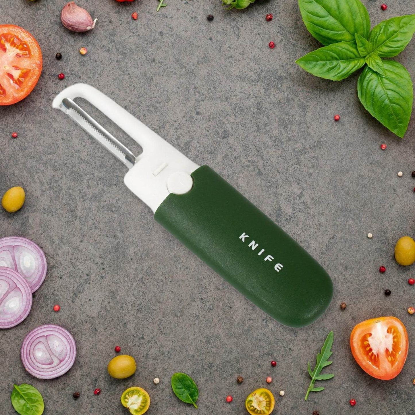 2 in 1 Knife, Multifunctional peeler Two in one fruit knife, fruit and vegetable cutting knife+sawtooth peeler, apple, carrot, potato, fruit slice antiskid - infinityexculsivestore.com