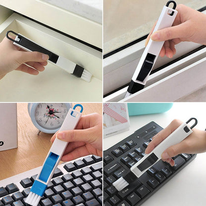 2 in 1 Multi - Function Plastic Window Slot Wardrobe Dust Removal Cleaning Brush - infinityexculsivestore.com