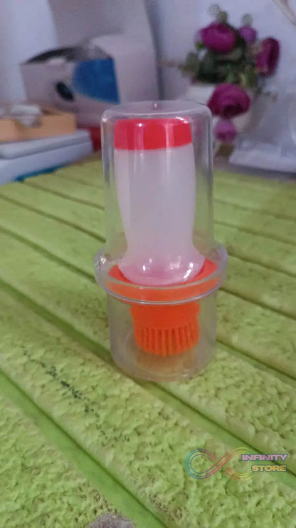 2 in 1 Portable Silicone Oil Bottle Brush with Lid (1 Set) - infinityexculsivestore.com