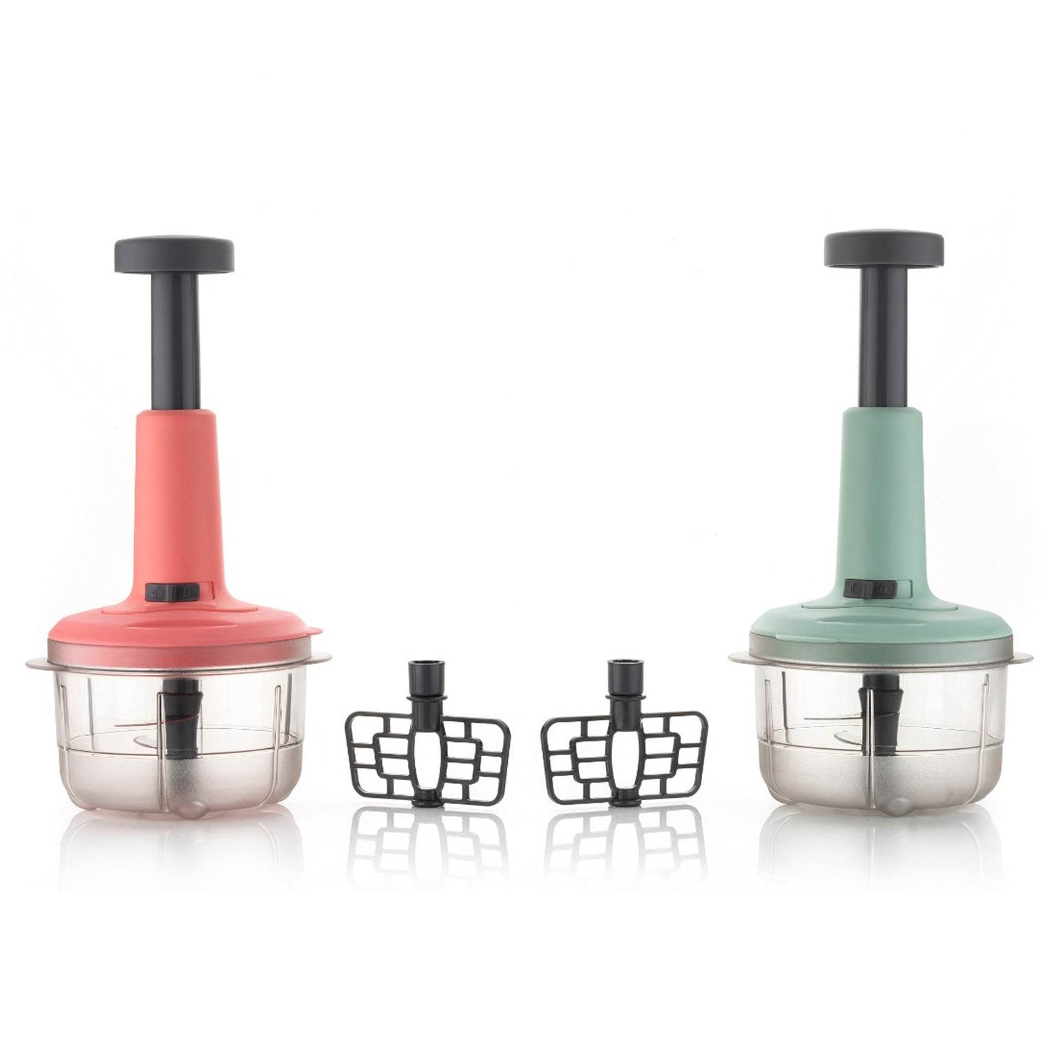 2 - in - 1 Push Chopper 800ml with Stainless Steel Blade for Quick Food Prep - infinityexculsivestore.com