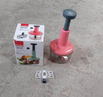 2 - in - 1 Push Chopper 800ml with Stainless Steel Blade for Quick Food Prep - infinityexculsivestore.com