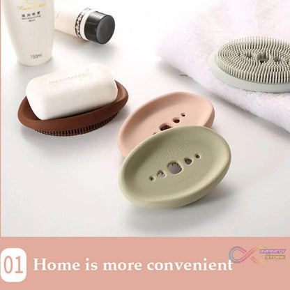 2 in 1 Silicone Cleaning Brush used in all kinds of bathroom purposes for cleaning and washing floors, corners, surfaces and many more things. - infinityexculsivestore.com