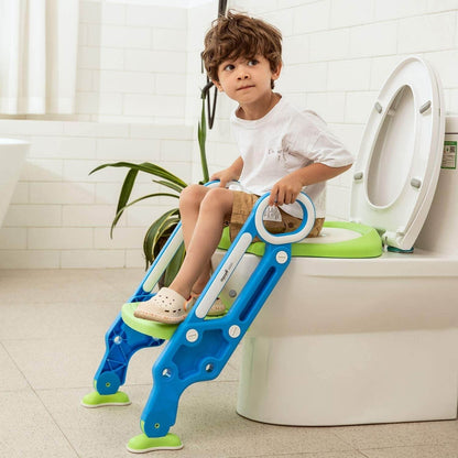 2 in 1 Training Foldable Ladder Potty Toilet Seat for Kids ----- - infinityexculsivestore.com