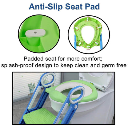 2 in 1 Training Foldable Ladder Potty Toilet Seat for Kids ----- - infinityexculsivestore.com